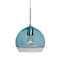 Besa Lighting Ally 8 Cord Pendant, Coral Blue/Clear, Satin Nickel Finish, 1x60W Incandescent 1JT-ALLY8BL-SN - alternate 1